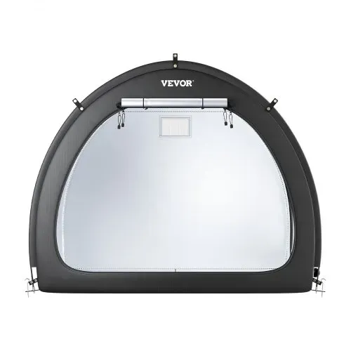 VEVOR Fahrradzelt, 4 bis 5 Fahrräder, geräumige Fahhrradgarage mit belüftetem Fenster, fächerförmige Fahrradschuppe mit hochfestem Fiberglas & Doppeltür, 1706x2133x1524 mm – Bild 10