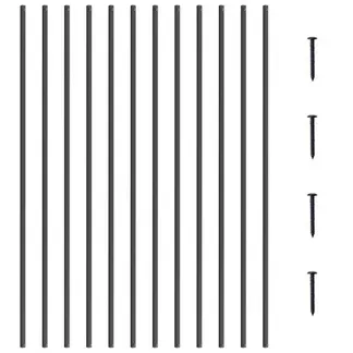 VEVOR Metallbaluster für Treppen, 13 x 1118 mm, dekorative Geländerstäbe aus Aluminiumlegierung, 11er-Pack Deckbaluster mit Schrauben, klassisches, hohles, gerades Deckgeländer VEVOR Metallbaluster für Treppen, 13 x 1118 mm, dekorative Geländerstäbe aus Aluminiumlegierung, 11er-Pack Deckbaluster mit Schrauben, klassisches, hohles, gerades Deckgeländer