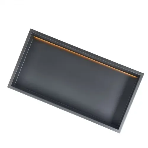VEVOR Duschnische, 10,16x33,02x63,5 cm, versenkte Wandnische mit LED-Streifen, Shampoo-Aufbewahrungs-Organizer aus Edelstahl, langlebig & einfach zu installieren, schwarz für Badezimmer – Bild 10