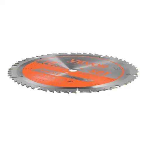 VEVOR Kreissägeblatt (254 mm φ & 50 scharfe Zähne & 2,5 mm Dicke) ideal für Sperrholz OSB Hartholz, kompatibel mit Kreissäge, Sägeblatt aus Legierung mit geräuschreduzierenden Wärmeabzügen – Bild 10