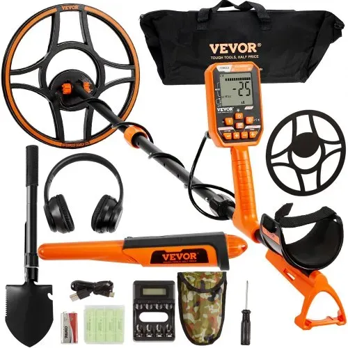 VEVOR Profi Metalldetektor 7 Modi Metallsuchgerät 30,5cm Suchspule IP68 Tauchtiefe bis zu 3m Goldsucher mit verstellbarem Griff Golddetektor inkl. Bluetooth-Headset Präzisions-Ortungsgerät VEVOR Profi Metalldetektor 7 Modi Metallsuchgerät 30,5cm Suchspule IP68 Tauchtiefe bis zu 3m Goldsucher mit verstellbarem Griff Golddetektor inkl. Bluetooth-Headset Präzisions-Ortungsgerät