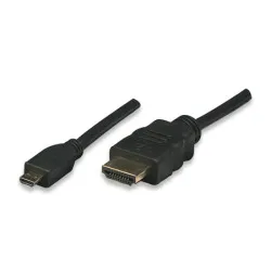 Kabel Video HDMI-HDMI (MicroD), ST/ST, 1m, 4k/60Hz, schwarz, für z.b. Raspberry Kabel Video HDMI-HDMI (MicroD), ST/ST, 1m, 4k/60Hz, schwarz, für z.b. Raspberry