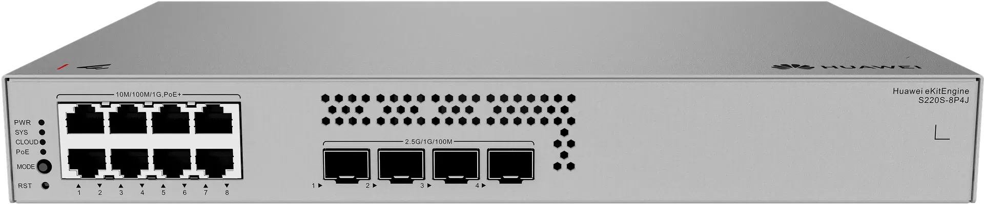 Huawei Switch full managed L2 12 Port • 8x GbE • PoE Budget 128W • 8x PoE at • 4x 2,5GbE SFP • S220S-8P4J • eKit – Bild 2