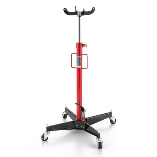 VEVOR hydraulischer Wagenheber Getriebeheber mit 500 kg Hubkapazität, Teleskop-Getriebeheber mit Pedal, 360°-Schwenkrad, 112-187 cm Hubhöhe, Hebezeug für Garage / Werkstatt Rot + Schwarz VEVOR hydraulischer Wagenheber Getriebeheber mit 500 kg Hubkapazität, Teleskop-Getriebeheber mit Pedal, 360°-Schwenkrad, 112-187 cm Hubhöhe, Hebezeug für Garage / Werkstatt Rot + Schwarz