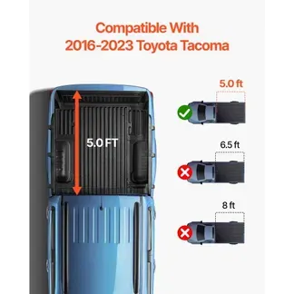 VEVOR Dreifach faltbare Ladeflächenabdeckung, Kompatibel mit 2016-2023 Toyota Tacoma, 5′ (60,5″) Ladefläche, Passt nur auf 5,0′ x 4,6′ (60,5″ x 55,0″) Innenladefläche, 400 lbs Tragkraft, LED-Licht VEVOR Dreifach faltbare Ladeflächenabdeckung, Kompatibel mit 2016-2023 Toyota Tacoma, 5′ (60,5″) Ladefläche, Passt nur auf 5,0′ x 4,6′ (60,5″ x 55,0″) Innenladefläche, 400 lbs Tragkraft, LED-Licht