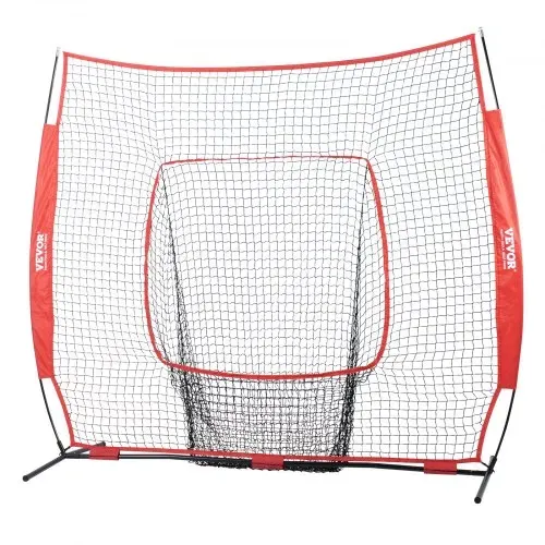 VEVOR 213,4 x 106 x 210 cm Baseball-Softball-Übungsnetz, Baseball Pitching Net, Schlagen, Fangen, Pitchen, Backstop-Trainingshilfen für Baseballausrüstung mit Bogenrahmen, Tragetasche & Schlagzone – Bild 8