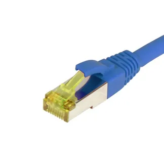 Patchkabel RJ45, CAT6A 500Mhz, 0.25m, blau, S-STP(S/FTP), TPE/LSZH(Ultraflex), AWG26, mit CAT7 Rohkabel, Synergy 21 Patchkabel RJ45, CAT6A 500Mhz, 0.25m, blau, S-STP(S/FTP), TPE/LSZH(Ultraflex), AWG26, mit CAT7 Rohkabel, Synergy 21