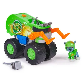PAW Patrol Rescue Wheels – Rockys Recycling Monstertruck mit Geschoss-Abwurf und Rocky Hundefigur PAW Patrol Rescue Wheels – Rockys Recycling Monstertruck mit Geschoss-Abwurf und Rocky Hundefigur