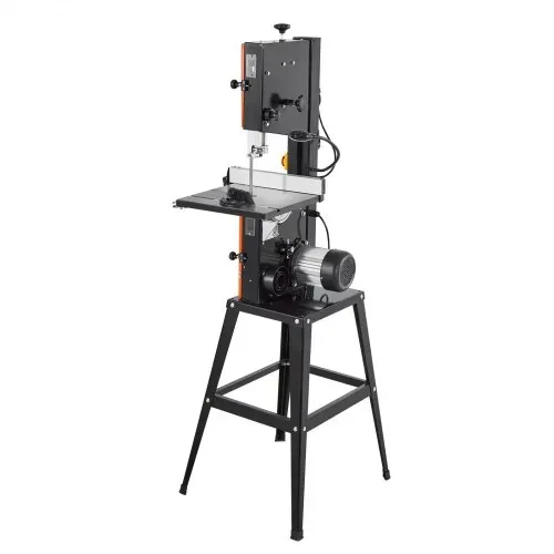 VEVOR Bandsäge mit Untergestell, 254 mm, Zweigang-Holzbandsäge, 373 W (1/2 PS), max. Schnitthöhe 160 mm, 335x340 mm Gusseisentisch, mit 360°-Arbeitsleuchte, Gehrungsanschlag, Parallelanschlag – Bild 10