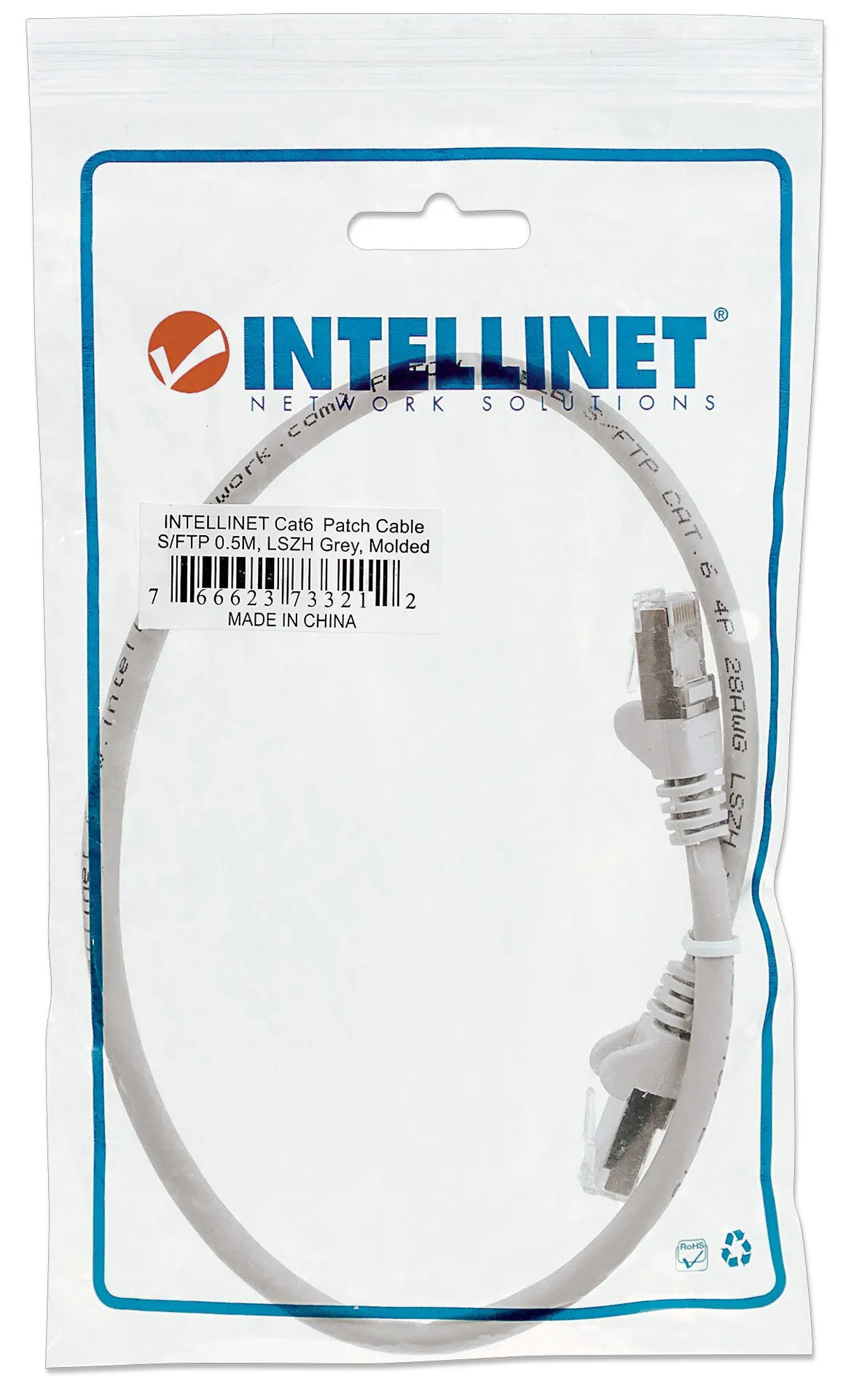 Intellinet Premium Netzwerkkabel, Cat6, S/FTP, 100% Kupfer, Cat6-zertifiziert, LS0H, RJ45-Stecker/RJ45-Stecker, 0,5 m, grau – Bild 5