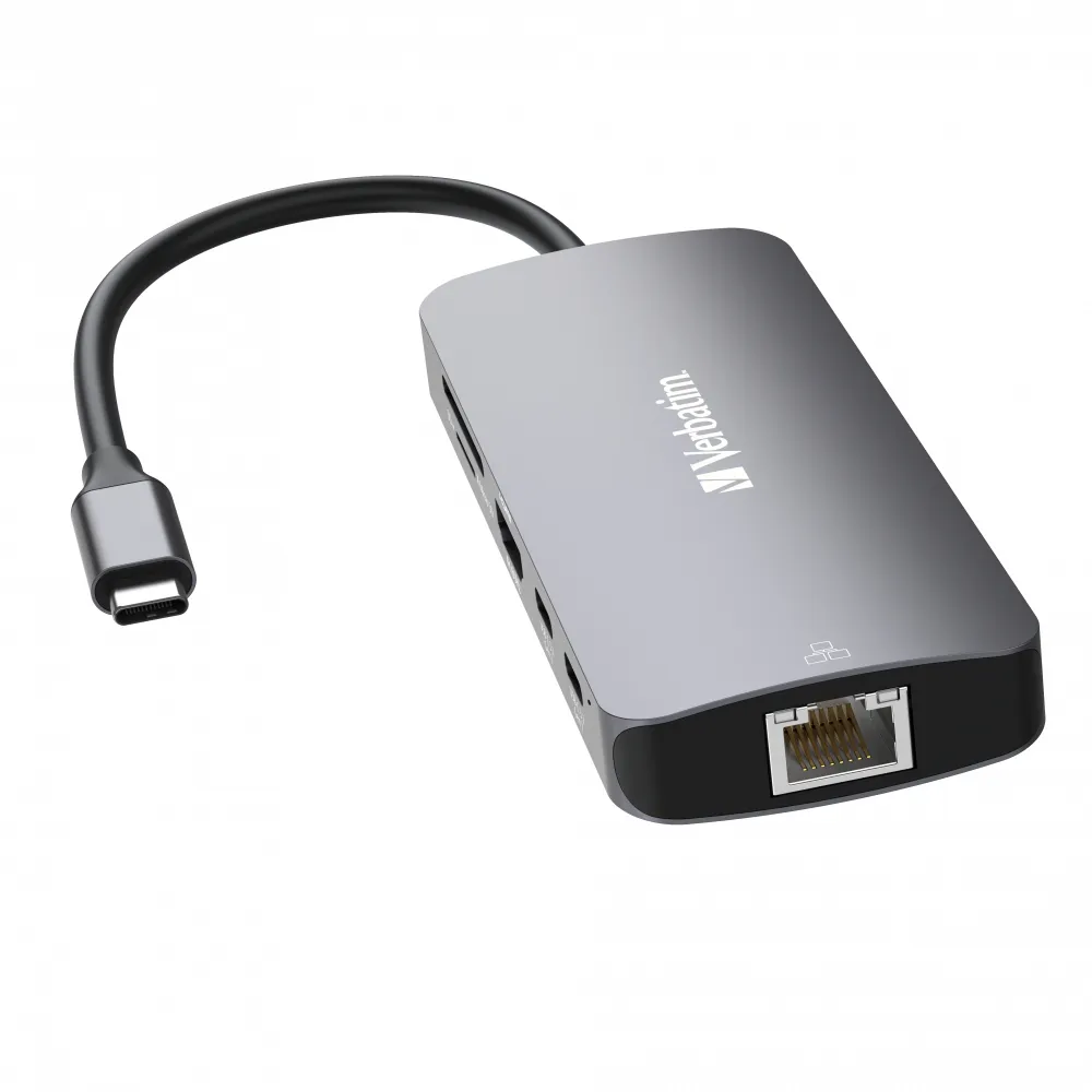 Verbatim CMH-09 USB Typ-C 10000 Mbit/s Silber – Bild 2