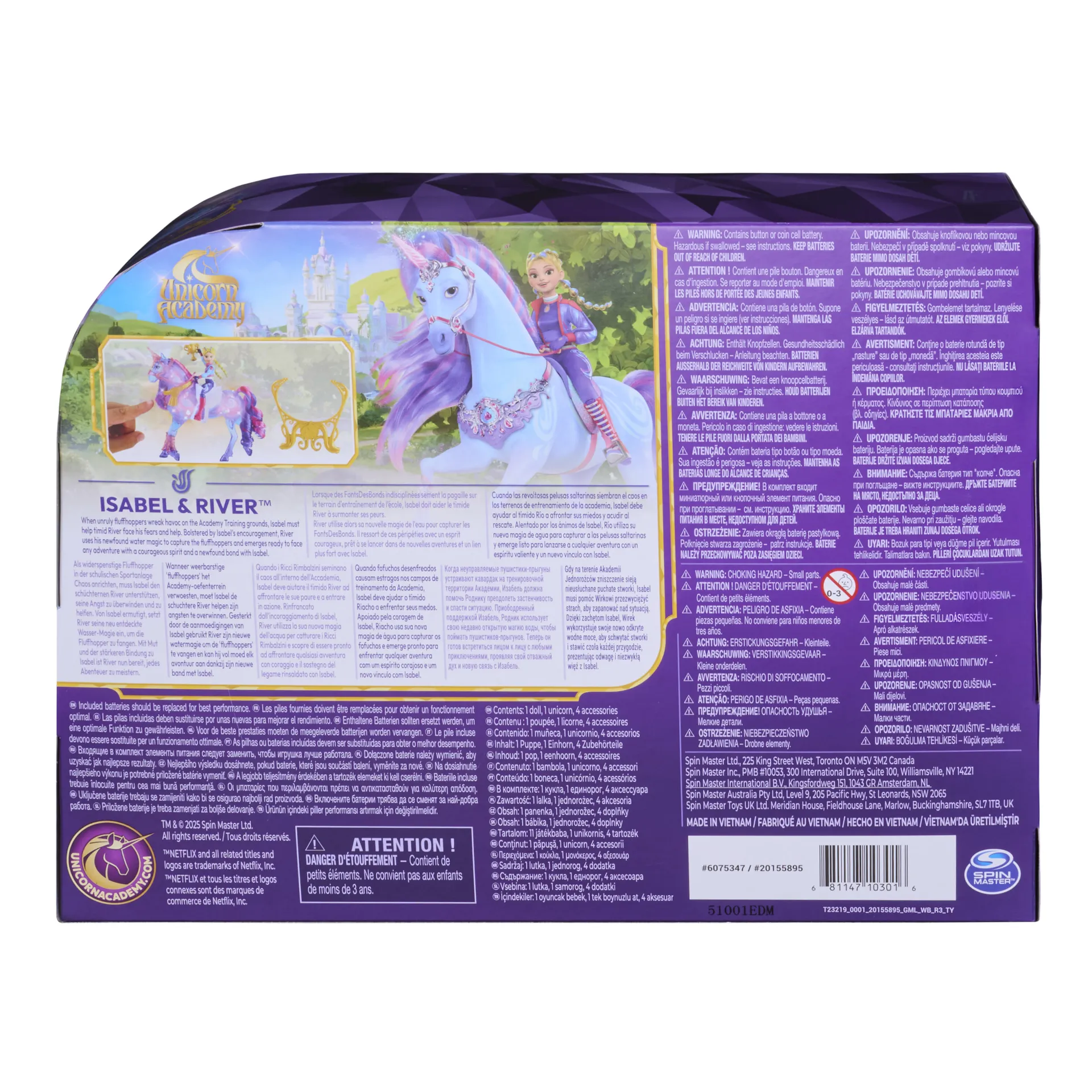 Unicorn Academy - Train and Glow River mit Isabel Set, ca 12 cm Originalfiguren zur Netflix Serie, mit Leuchtfunktion und Trainingszubehörteilen – Bild 7