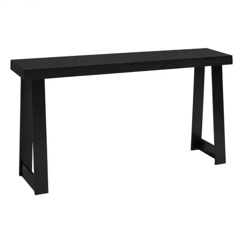 VEVOR Konsolentisch Eingangtisch hinter dem Sofa (140 x 30,5 x 81 cm / L x B x H), rechteckiger Beistelltisch aus MMehrschichtplatte für Flur Schlafzimmer Wohnzimmer Foyer, Flurtisch Schwarz modern – Bild 8