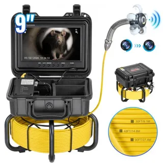 VEVOR Kanalkamera, 50 m, selbstnivellierende Rohrinspektionskamera mit 9 Zoll 1080P HD-Bildschirm, 36-fachem Zoom, IP68 wasserdichte Rohrkamera mit Lichtern-12 LED, 32 GB Karte Endoskop für Kanalrohre VEVOR Kanalkamera, 50 m, selbstnivellierende Rohrinspektionskamera mit 9 Zoll 1080P HD-Bildschirm, 36-fachem Zoom, IP68 wasserdichte Rohrkamera mit Lichtern-12 LED, 32 GB Karte Endoskop für Kanalrohre