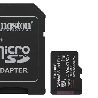 Kingston Technology 1TB microSDXC Canvas Select Plus Gen3 150MB/s A1 (Einschließlich SD Adapter) Kingston Technology 1TB microSDXC Canvas Select Plus Gen3 150MB/s A1 (Einschließlich SD Adapter)