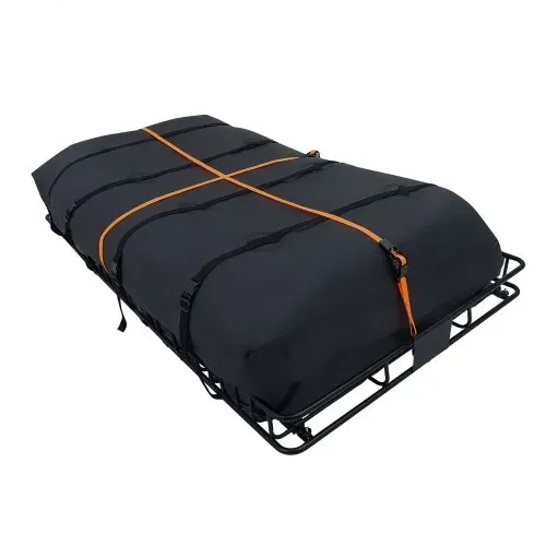 VEVOR Dachkorb Auto 2286 x 1720 x 152 mm Dachträgerkorb (Q195-Legierungsstahl) mit Wasserdichter Tasche (Oxford) und Ratschengurten 113,4 kg Tragkraft Dachgepäckträger für SUV Lkw Pkw Autodachkorb – Bild 9