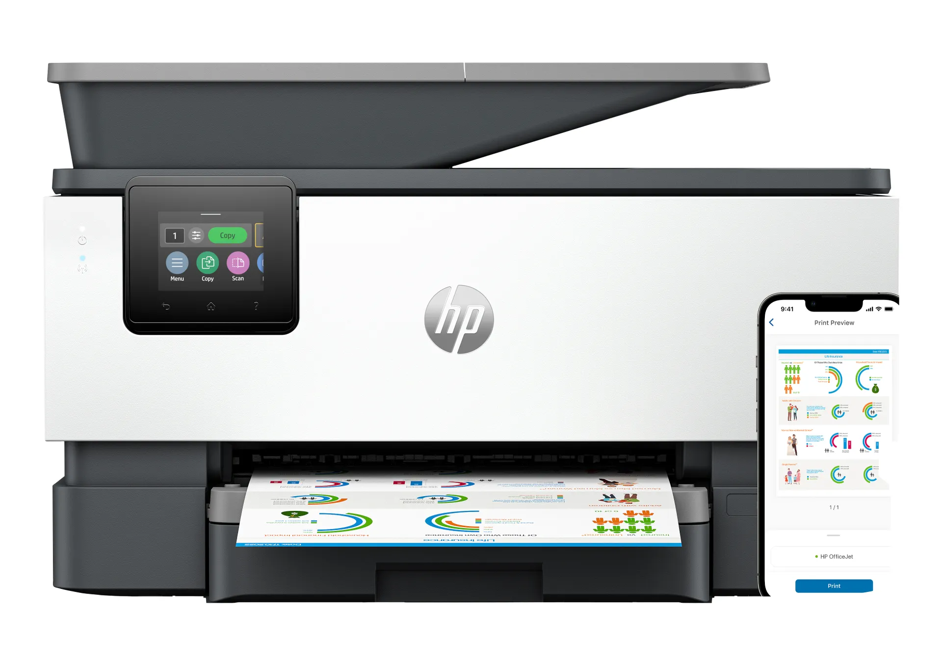 HP OfficeJet Pro 9120E Wireless All-in-One Farbe Drucker, Instant Ink; Beidseitiger Druck HP OfficeJet Pro 9120E Wireless All-in-One Farbe Drucker, Instant Ink; Beidseitiger Druck