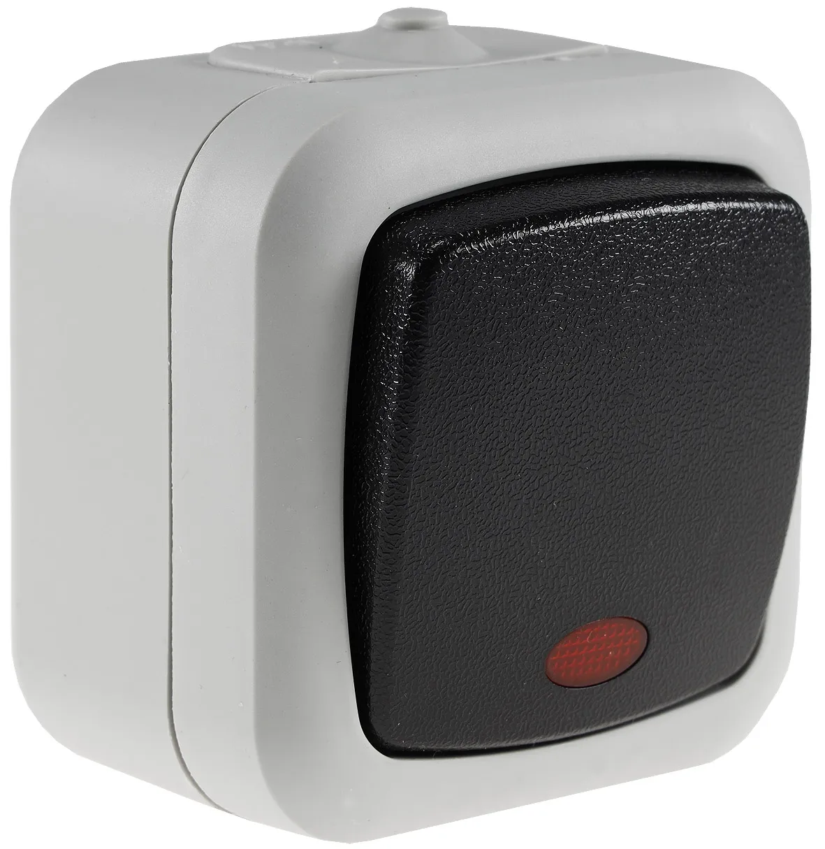 Feuchtraum Kontroll-Schalter, IP44 250V~/ 10A, inkl. AP-Rahmen, grau Feuchtraum Kontroll-Schalter, IP44 250V~/ 10A, inkl. AP-Rahmen, grau