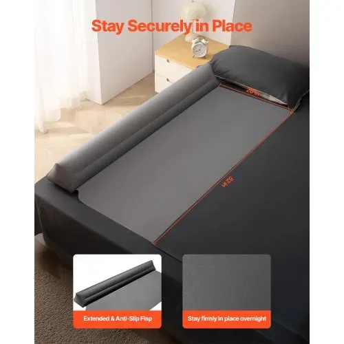 VEVOR Rausfallschutz Bett 1323x690x160 mm, aufblasbares Bettschutzgitter mit Sicherheitsklappe, TPU-Bettkantenschutz Kinderbett für Einzel-, Doppel- & Queen-King-Betten, leicht & tragbar VEVOR Rausfallschutz Bett 1323x690x160 mm, aufblasbares Bettschutzgitter mit Sicherheitsklappe, TPU-Bettkantenschutz Kinderbett für Einzel-, Doppel- & Queen-King-Betten, leicht & tragbar