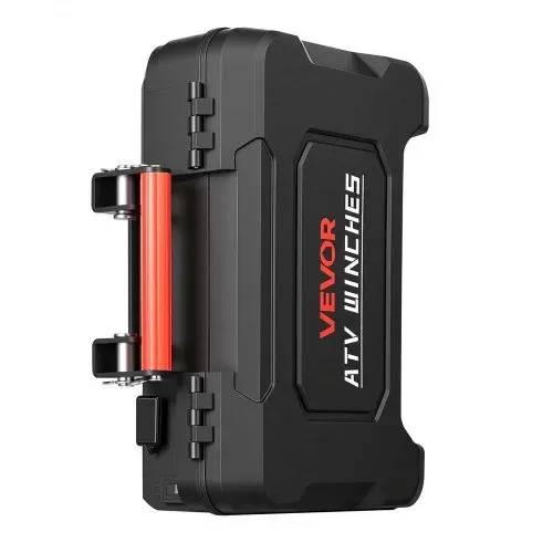 VEVOR Elektrische Seilwinde 12V, Mobile Seilwinde mit 2041kg Tragkraft & Fernbedienung, Tragbare Motorwinde mit Synthetikseil Seilführung Schäkelhaken Gurt Tragkiste, Elektrowinde für ATV UTV Offroad – Bild 10