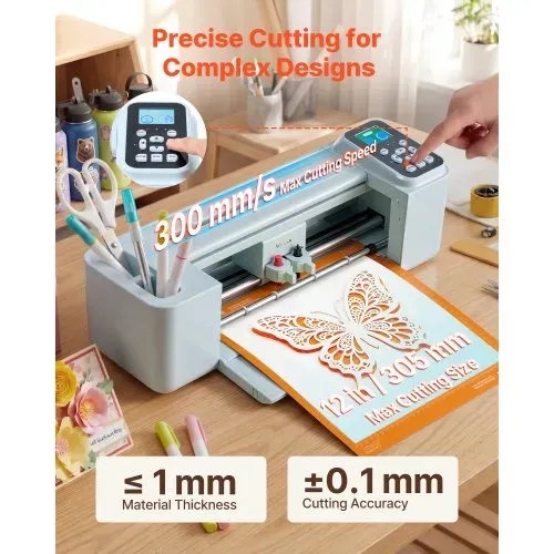 VEVOR Vinylschneidemaschine 30 cm, Schneideplotter / Plottermaschine mit Tastensteuerung, Kompatibel mit Mac / Windows / Android / iOS, Vinylcutter für Bastelarbeiten, Karten & Wohnaccessoires – Bild 4