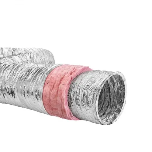 VEVOR Aluflexschlauch 7620mm lang Lüftungsschlauch Φ208mm Alu Flexrohr Luftkanal R-6 Thermischer Widerstandswert 25mm Rohrstärke Alurohr Schlauch Owens Corning-Isolierwatte Luftleitungen – Bild 10
