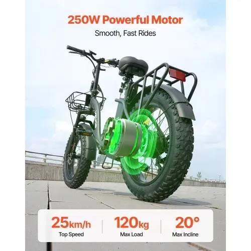 VEVOR Elektrofahrrad 250 W für Erwachsene mit großem, herausnehmbarem 25 Ah-Akku, bürstenlosem 36 V-Motor mit 25 km/h, bis zu 70 km maximale Reichweite, pneumatischem E-Bike mit 7-Gang-Schaltung – Bild 2