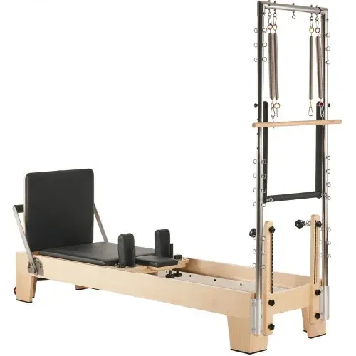 VEVOR Pilates Reformer Maschine aus Holz für Fitnessstudio zu Hause, Krafttrainingsgerät mit doppeltem Widerstand, Reformer-Box, Sprungbrett, für Fortgeschrittene und Anfänger, bis zu 181,44 kg – Bild 10