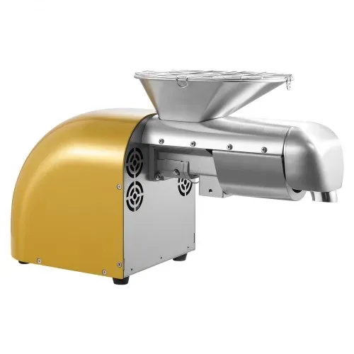 VEVOR Elektrische Ölpresse 5 kg/h, Ölmühle 1250 W, Automatische Ölpressmaschine mit Heiß- und Kaltpressung & Reinigungsbürste, Ölmaschine für Erdnüsse, Sesam, Sojabohnen und Mandeln, Edelstahl – Bild 8