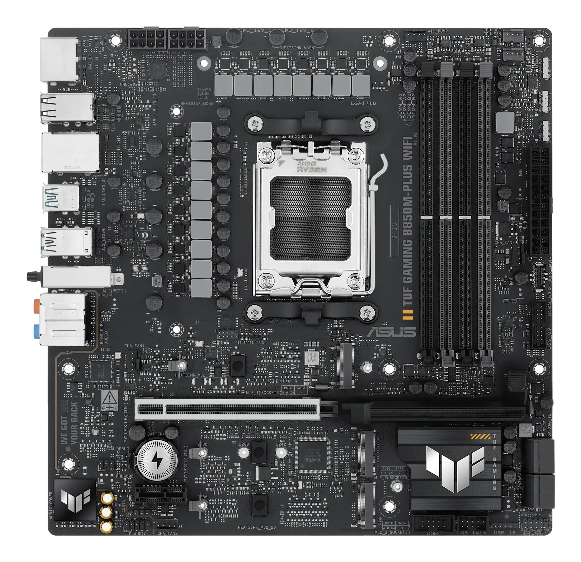 ASUS TUF GAMING B850M-PLUS WIFI AMD B850 Sockel AM5 micro ATX – Bild 2
