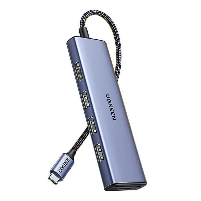Ugreen 20956A Schnittstellen-Hub USB Typ-C 5000 Mbit/s Silber – Bild 2