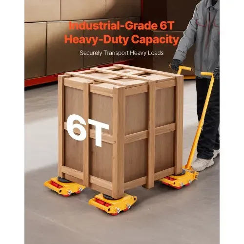 VEVOR Maschinenroller, 6T Möbelroller, 278 x 220 x 105 mm Möbelwagen, Maschinenroller mit 360° Drehkappe und PU-Richtungsrollen, Möbelwagen, Hochleistungs-Industrie-Bewegungsausrüstung, Gelb VEVOR Maschinenroller, 6T Möbelroller, 278 x 220 x 105 mm Möbelwagen, Maschinenroller mit 360° Drehkappe und PU-Richtungsrollen, Möbelwagen, Hochleistungs-Industrie-Bewegungsausrüstung, Gelb