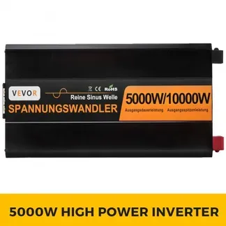 VEVOR 230V Spannungswandler Wechselrichter, 5000W Reiner Sinuswellen Wechselrichter, 24V DC Pure Sine Wave Power, Reiner Sinuswellen Wechselrichter VEVOR 230V Spannungswandler Wechselrichter, 5000W Reiner Sinuswellen Wechselrichter, 24V DC Pure Sine Wave Power, Reiner Sinuswellen Wechselrichter