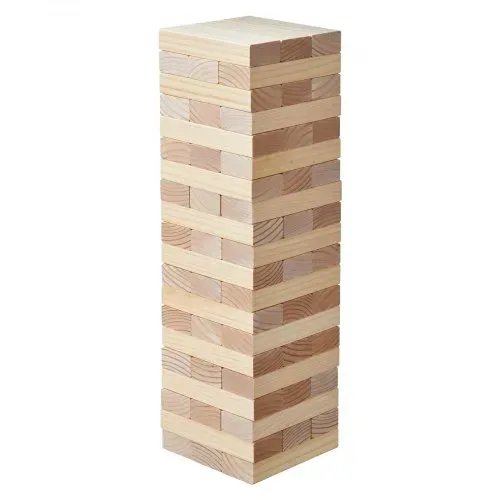VEVOR Wackelturm mit 60 Blöcken & Anzeigetafel & Tragetasche, Tumbling Tower aus Kiefernholz, Holzturm Höhe bis 60 cm, Holzstapelspiel, Tumbling Tower-Familienspiele für drinnen/draußen Party – Bild 8