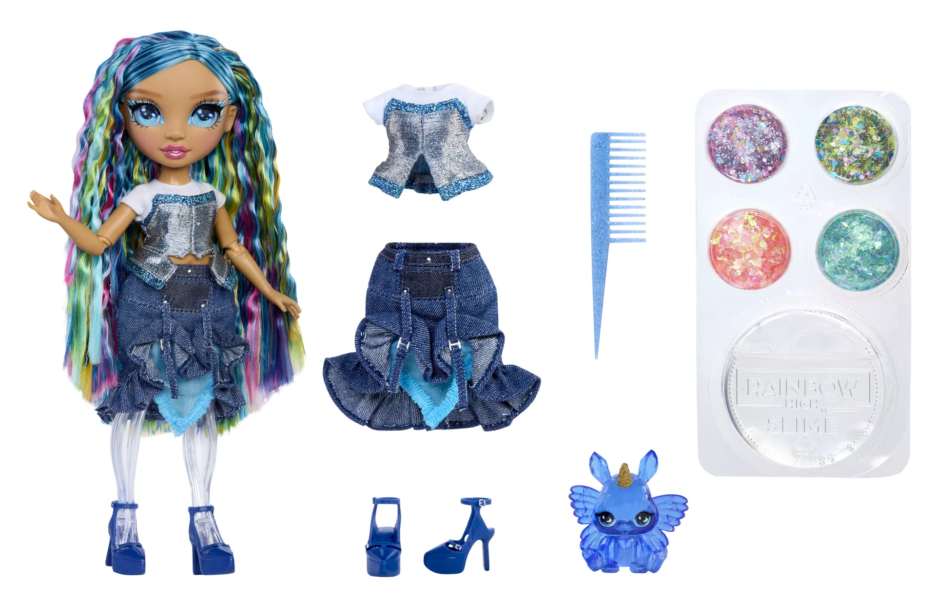 Rainbow High Rainbow Shimmers with Slime Fashion Doll - Skyler (blue) – Bild 3