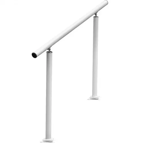 VEVOR Treppengeländer-Set, 1-4 Stufen, weißer Aluminium-Handlauf, 4 Fuß, flexibler Außendeck-Handlauf, Zangen – Bild 8