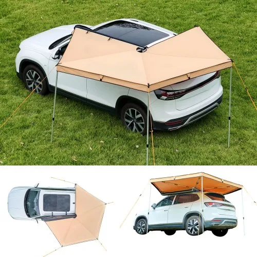 VEVOR Markise Auto, 270°-Markise, 3,19×3,07×2,10 m, Sonnensegel, wasserdicht (UV50+), inklusive Tragetasche, freistehendes Offroad-Vordach, Sonnenunterkunft für SUV, Van, LKW & Camping VEVOR Markise Auto, 270°-Markise, 3,19×3,07×2,10 m, Sonnensegel, wasserdicht (UV50+), inklusive Tragetasche, freistehendes Offroad-Vordach, Sonnenunterkunft für SUV, Van, LKW & Camping