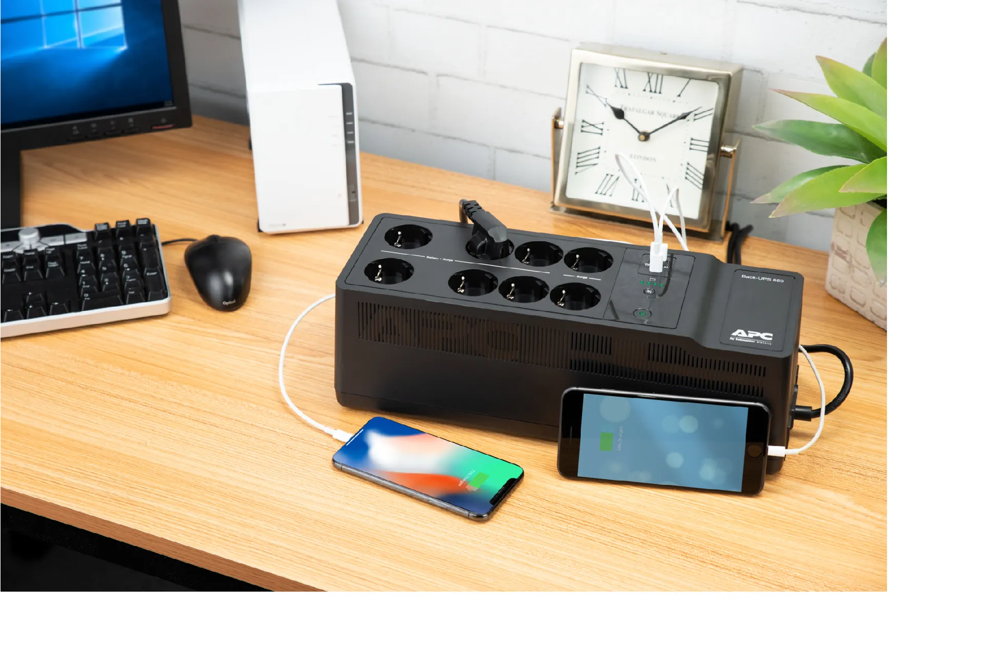 APC Back-UPS BE850G2-GR - USV 8x Schuko, 850VA, 2 USB-Ladegeräte, 1 USB-Datenanschluss – Bild 6