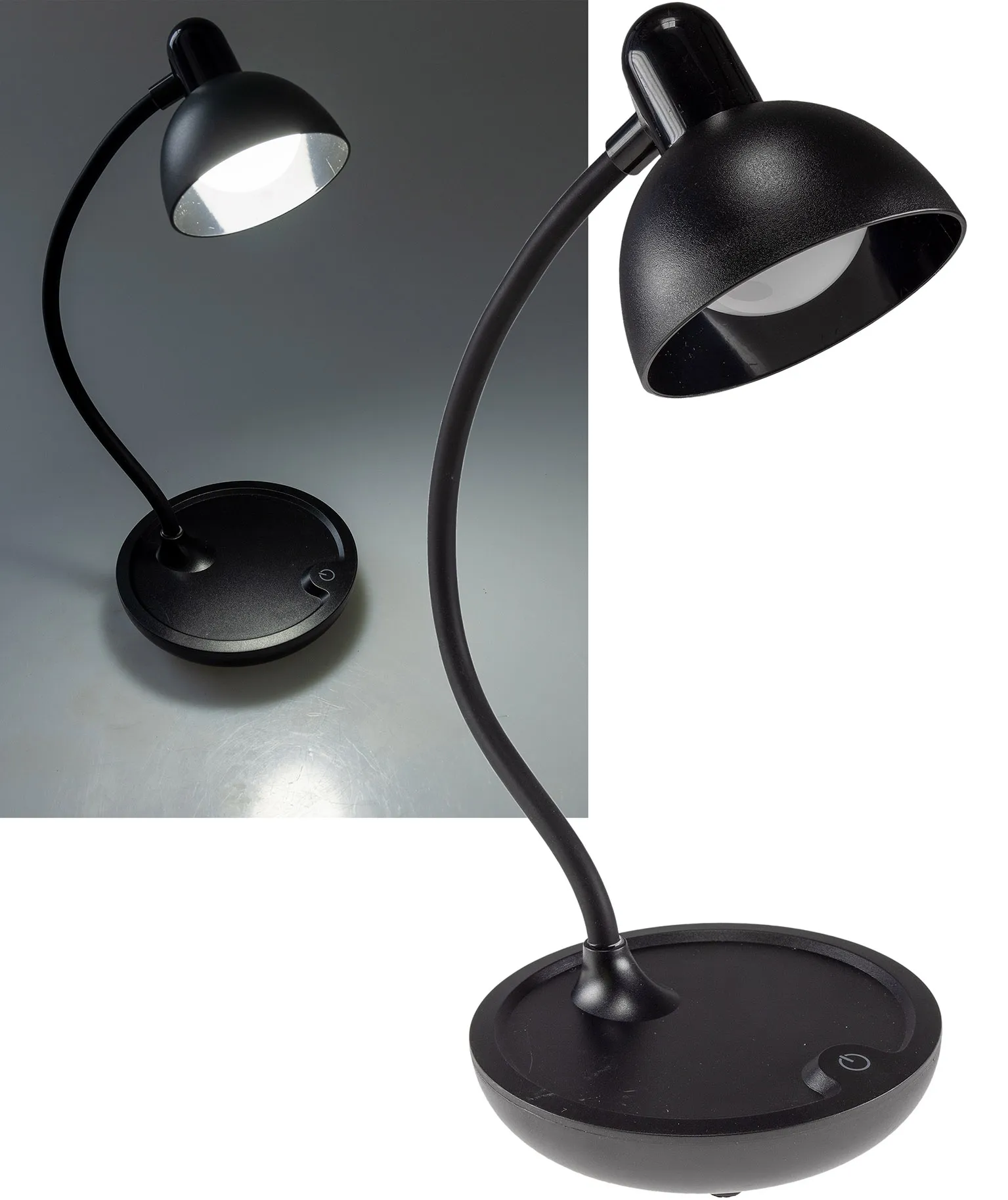 LED Tischleuchte mit Schwanenhals #REST# Batterie, dimmbar, warmweiß, Schwarz LED Tischleuchte mit Schwanenhals #REST# Batterie, dimmbar, warmweiß, Schwarz