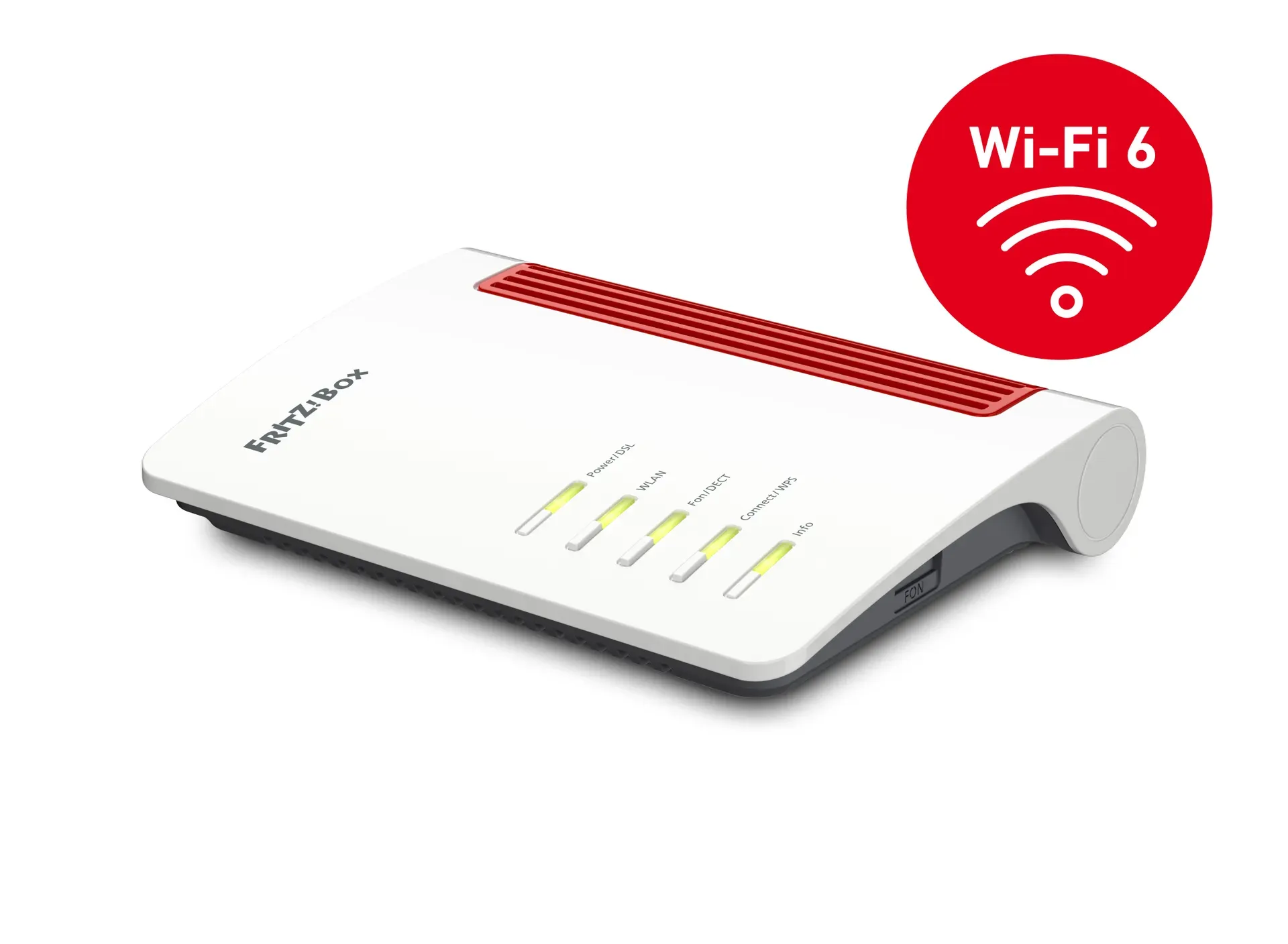 Box FRITZ! 7530 AX WLAN-Router Gigabit Ethernet Dual-Band (2,4 GHz/5 GHz) Grau, Rot, Weiß – Bild 3