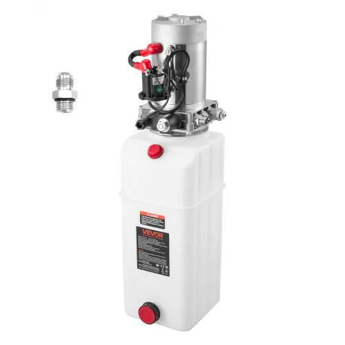 VEVOR 8 Qt Hydraulikaggregat einfachwirkende Kippanhängerpumpe, maximaler Öffnungsdruck 22 MPa und Fördermenge 3,4 L/min, 12 V DC Hydraulikpumpe mit Metallbehälter für Kippanhänger Weiß VEVOR 8 Qt Hydraulikaggregat einfachwirkende Kippanhängerpumpe, maximaler Öffnungsdruck 22 MPa und Fördermenge 3,4 L/min, 12 V DC Hydraulikpumpe mit Metallbehälter für Kippanhänger Weiß