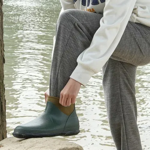 VEVOR Deckstiefel, Angelregenstiefel, rutschfeste Gummistiefel mit Knöchelriemen, isolierte Schlammstiefel, Neopren-Gummi, ideal zum Wandern, Angeln, Jagen oder für die Gartenarbeit, Größe 10 US – Bild 7
