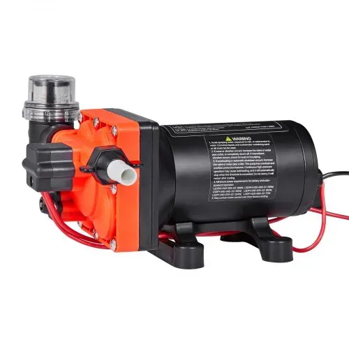 VEVOR Membranpumpe, 12 V DC, 22,7 L/min, selbstansaugende 4-Kammer-Membranwasserpumpe mit automatischem Druckschalter, 4,8 bar Druck, für Wohnmobil, Wohnwagen, Schiff, Yacht, Autowäsche – Bild 9