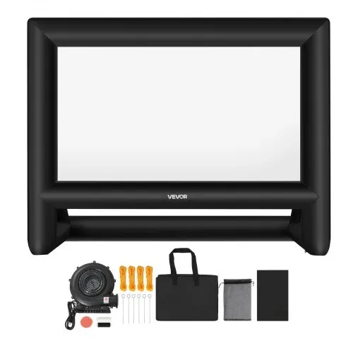 VEVOR aufblasbare Filmleinwand Projektion Beamer Leinwand aus 600D, Projektionsleinwand mit tragbarer Aufbewahrungstasche, 16:9, Filmprojektion für Heimkino Mottoparty Poolspaß (476 x 200 x 378 cm) – Bild 8