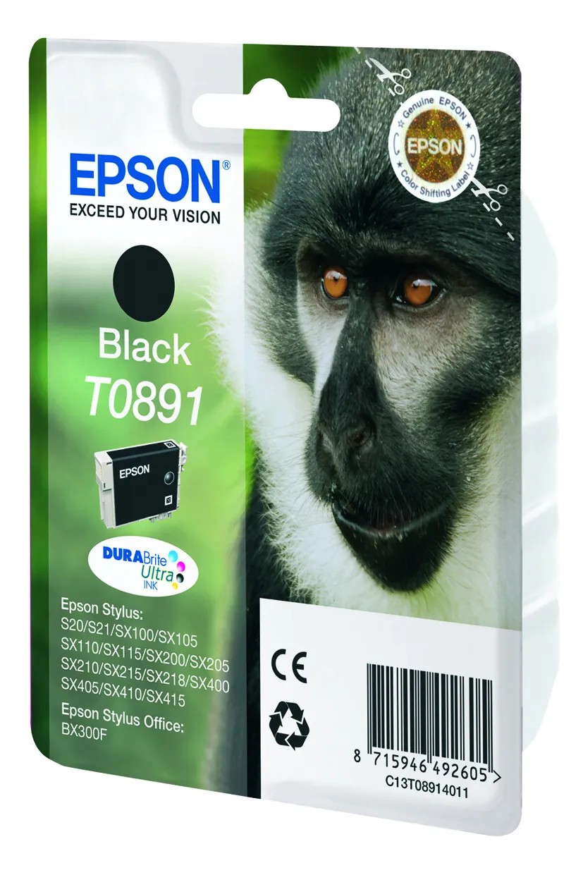 Epson Monkey Singlepack Black T0891 DURABrite Ultra Ink – Bild 2
