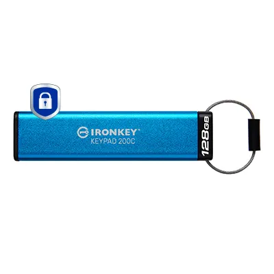 Kingston Technology IronKey 128GB USB-C Keypad 200C, FIPS 140-3 Lvl 3 (ausstehend) AES-256 Kingston Technology IronKey 128GB USB-C Keypad 200C, FIPS 140-3 Lvl 3 (ausstehend) AES-256