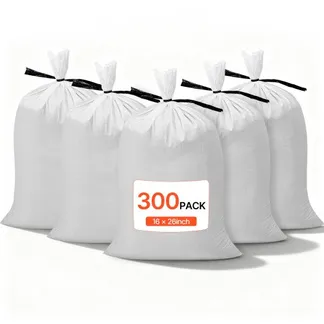 VEVOR Sandsäcke für Hochwasser, 300er-Pack, 400×660 mm, Gewebesäcke mit Bändern, 22,6 kg Tragkraft, Polypropylen-Hochwasssersandsäcke, reißfest & UV-beständig, für Hochwasserschutzbarrieren VEVOR Sandsäcke für Hochwasser, 300er-Pack, 400×660 mm, Gewebesäcke mit Bändern, 22,6 kg Tragkraft, Polypropylen-Hochwasssersandsäcke, reißfest & UV-beständig, für Hochwasserschutzbarrieren