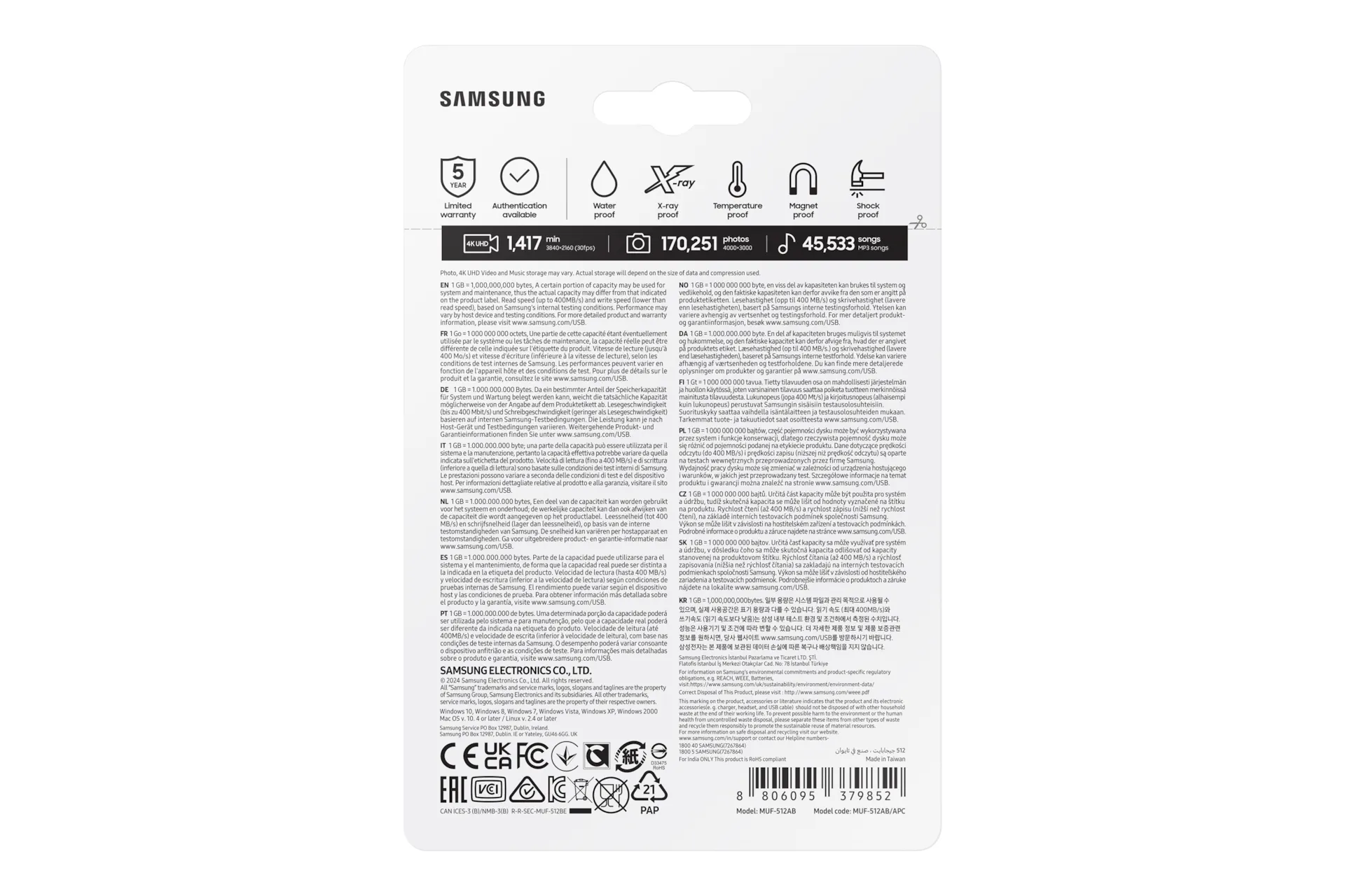 Samsung MUF-512AB USB-Stick 512 GB USB Typ-A 3.2 Gen 1 (3.1 Gen 1) Schwarz, Edelstahl – Bild 7