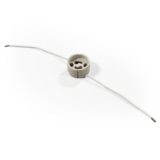 Lampenfassung McShine, GU10, 10cm Kabel, max. 250V/100W, seitlicher Kabelausgang Lampenfassung McShine, GU10, 10cm Kabel, max. 250V/100W, seitlicher Kabelausgang