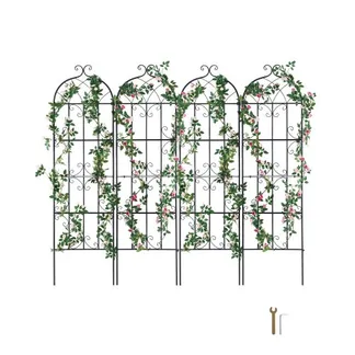 VEVOR Rankhilfe für Kletterpflanzen, 51x180cm, 4er-Set rostfreies Metallspalier für Gartenblumen, Rankgitter für Rosen, Kletterhilfe, Gurkenstütze, dekoratives Clematis-Spalier für Innenhöfe & Rasen VEVOR Rankhilfe für Kletterpflanzen, 51x180cm, 4er-Set rostfreies Metallspalier für Gartenblumen, Rankgitter für Rosen, Kletterhilfe, Gurkenstütze, dekoratives Clematis-Spalier für Innenhöfe & Rasen